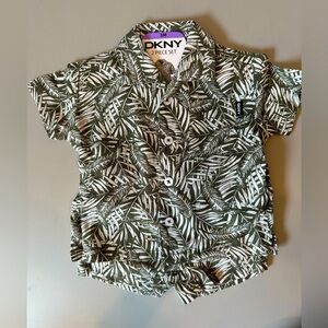 DKNY baby two piece free olive cabana set 3 months
